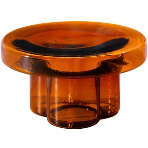 Sklenený odkladací stolík Soda, jantárová - Miniforms