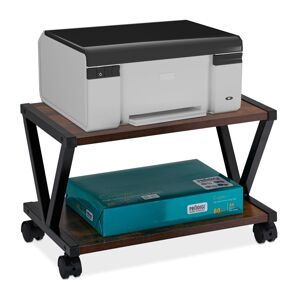 Stojan na tlačiareň s kolieskami RD49987, hnedá
