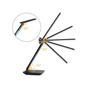 LED stolná lampa s hodinami a nabíjačkou Verk Group 12256