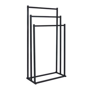 Stojan na uteráky s 3 tyčami RD51743, čierna