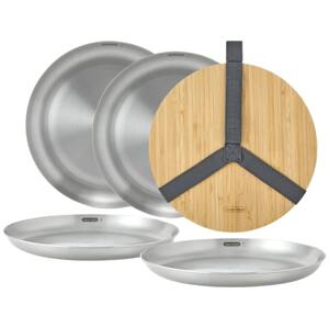 Sada 4ks nerezových tanierov BLACK-BLUM Steel OL-PLATE001