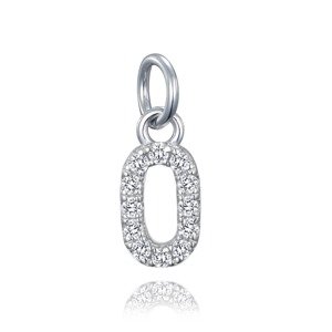 Strieborný prívesok "0" so zirkónmi Minet JMAS9010SP00
