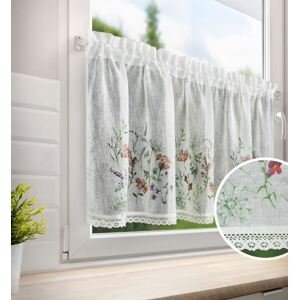 Vitrážová záclona SYLWIA lúčne kvety 60x150cm 150x60