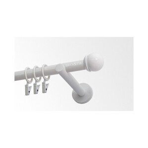 Kovová garniža TODI Biela lesklá 200 1 tyč + jednonosníky