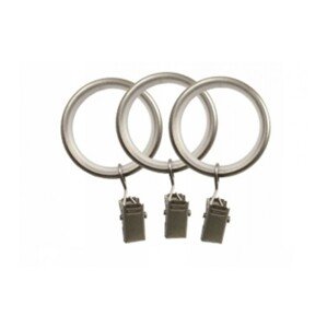 Krúžok tichý so štipcom - satin nikel 10ks strieborná