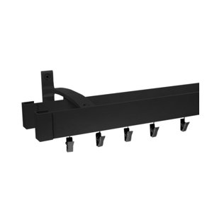 Hliníková garniža LUXOR Čierna so štipcami - Dvojitá 160 Stropný držiak