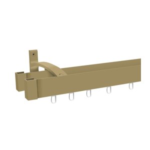 Hliníková garniža LUXOR Patyna s háčikmi - Dvojitá 160 Stropný držiak