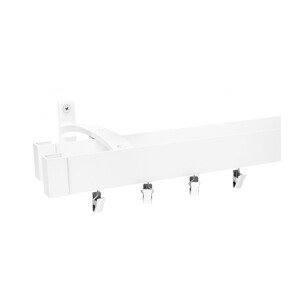 Hliníková garniža LUXOR Biela so štipcami - Dvojitá 160 Stropný držiak