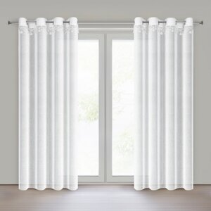 Vianočná záclona XMAS na krúžkoch 140x250cm biela