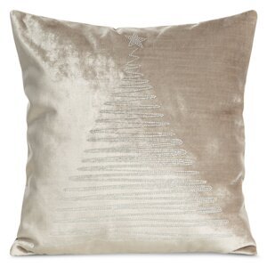 Vianočná obliečka na vankúš ROYAL 45x45cm béžová/strieborná 45x45