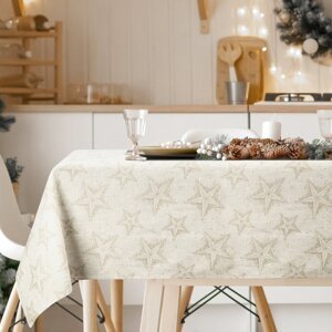Vianočný obrus WINTER krémový/zlatý 140x180