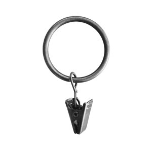 Krúžok so štipcom - strieborný 10ks strieborná