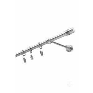 Kovová garniža CYLINDER Nikel 160 1 tyč + jednonosníky