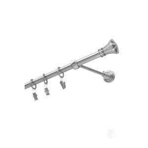 Kovová garniža KOLOSEO Nikel 160 1 tyč + jednonosníky