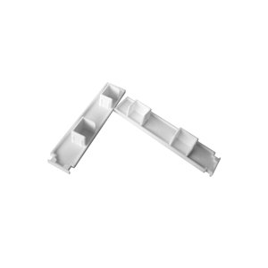 Koncovka na plastovú koľajnicu - biela, 2-drážková 2 - drážková