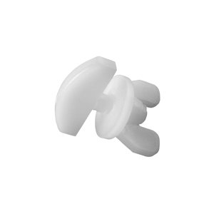 Doraz do plastovej koľajnice 6ks biela