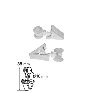 Jazdec so štipcom do U koľajnice biela