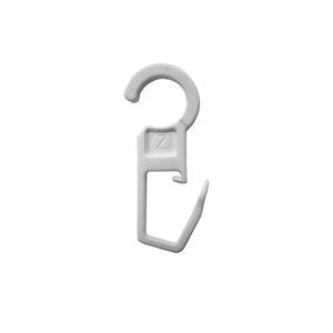 Plastový háčik ku drevenej garniži - biely 10ks biela