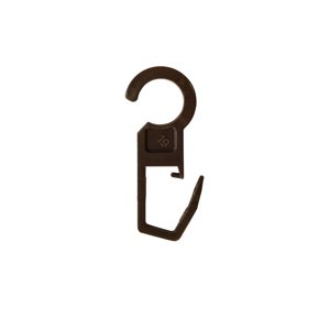 Plastový háčik ku drevenej garniži - wenge tmavý 10ks hnedá
