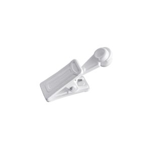 Plastový štipec na plastovú koľajnicu biela