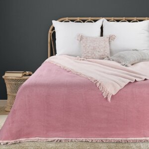 Deka so strapcami AKRYL29 220x240cm púdrová/ružová 220x240