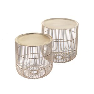 Dekoria Súprava stolíkov Oro 2 ks, 39 x 39 x 42 cm