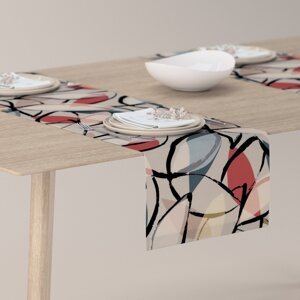 Dekoria Štóla na stôl, ružové a sivé kvetinové motívy, 40 x 130 cm, Eden, 144-21