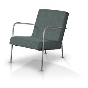 Dekoria Poťah na kreslo Ikea PS, sivo - modrý šenil, Poťah na kreslo Ikea PS, City, 704-85