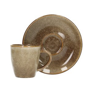 Dekoria Šálka Gelato 80ml brown, 8,5/15 x 11,5/15 x 6,5/1,8 cm