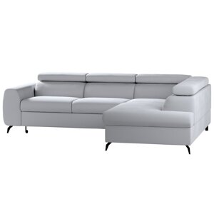 Dekoria Rohová pohovka Leo, šedá, 268x201x93, Čalúnnické látky - pohovky, CL81