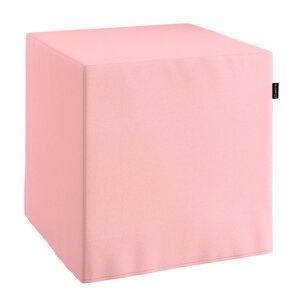 Dekoria Taburetka tvrdá, kocka, púdrovo ružová, 40 x 40 x 40 cm, Loneta, 133-39