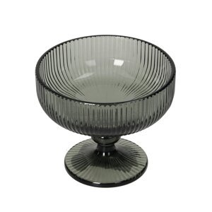 Dekoria Pohár Ribbet 200ml dark grey, 12 x 12 x 10 cm